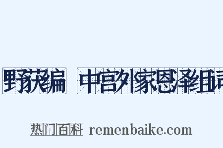 野获编·中宫外家恩泽组词是什么意思的图片